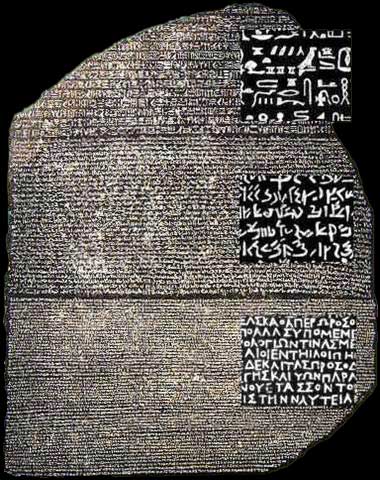 languages on the rosetta stone
