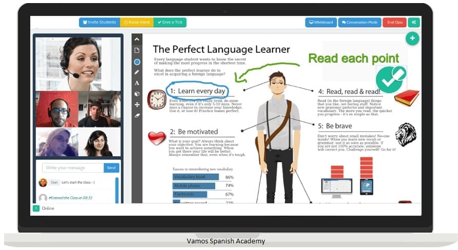 online spanish conversation classes