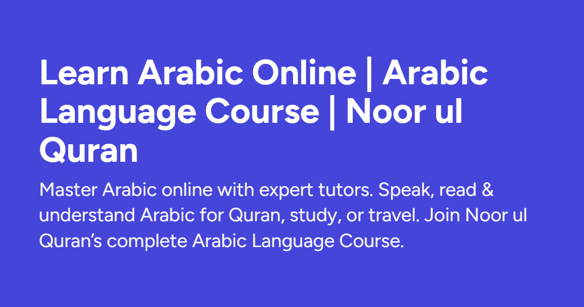learn arabic language online